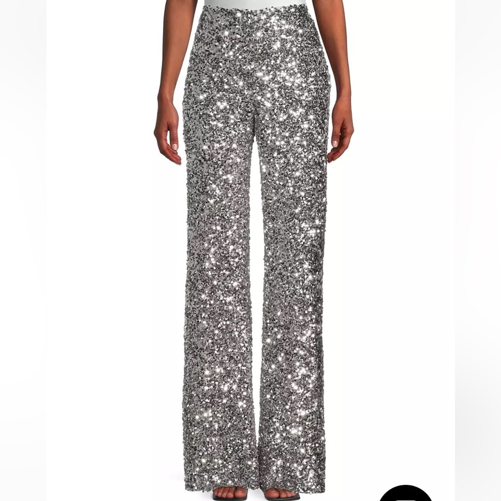 Silver sequin pants